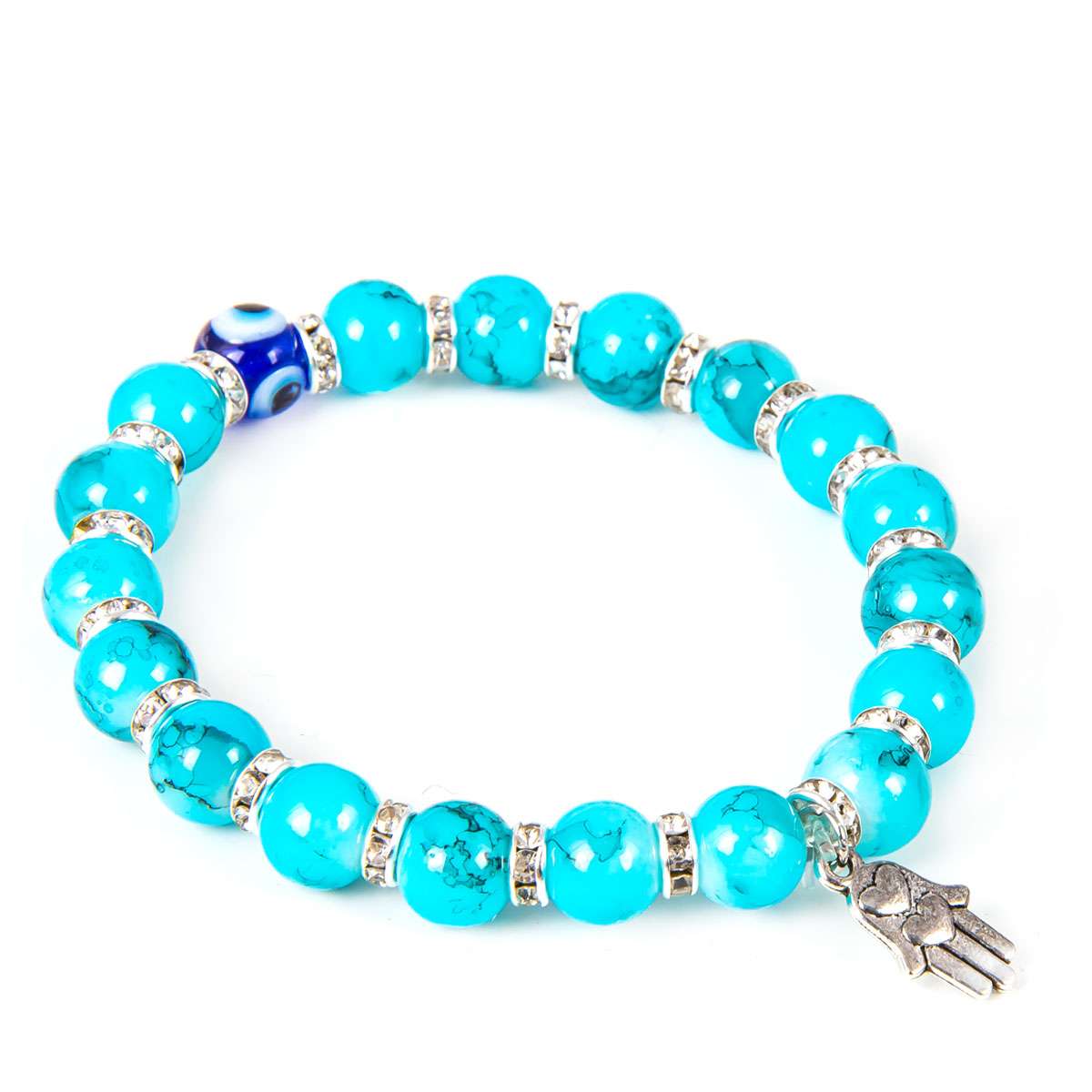 Turquoise Evil Eye Bracelet Hamsa