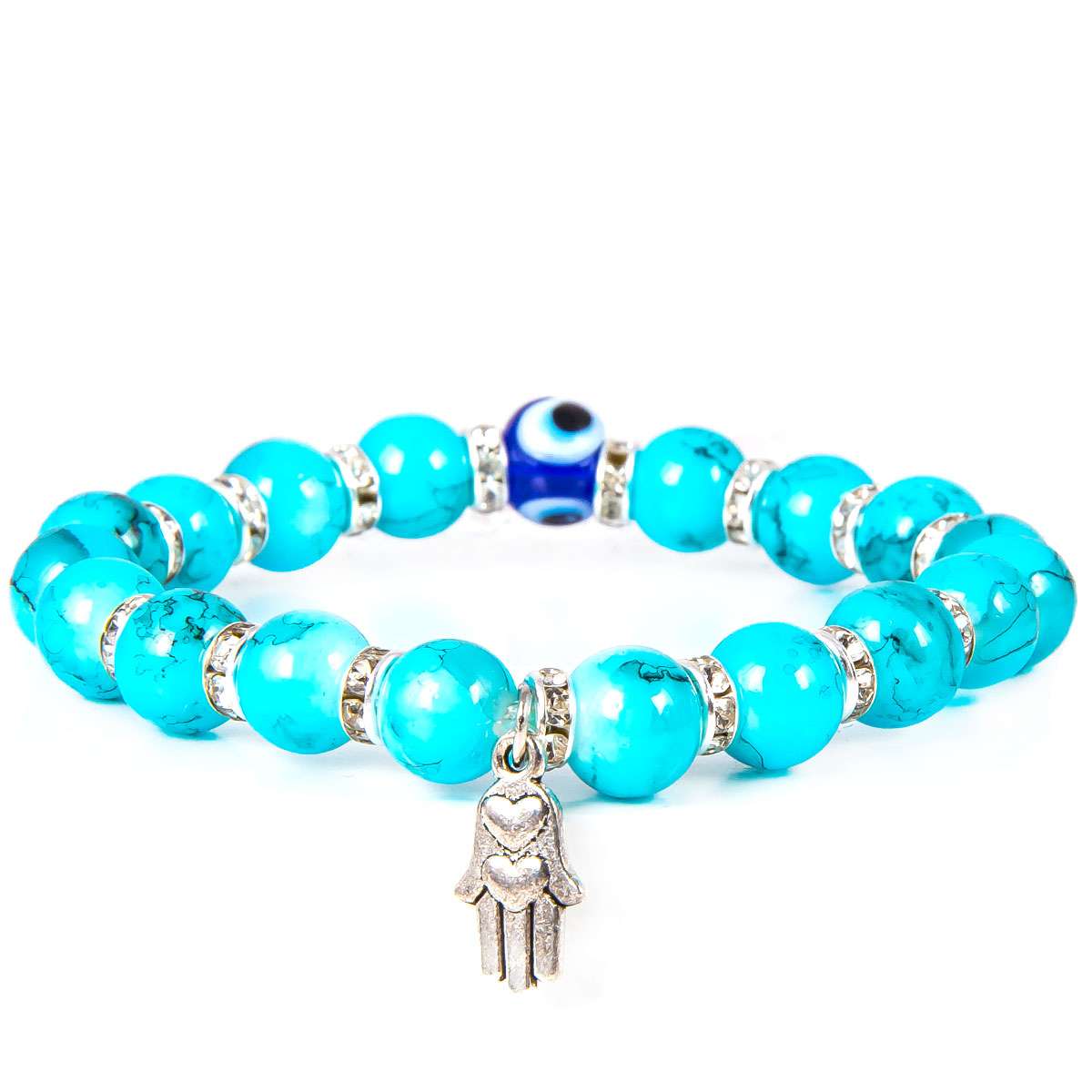 Turquoise Evil Eye Bracelet Hamsa